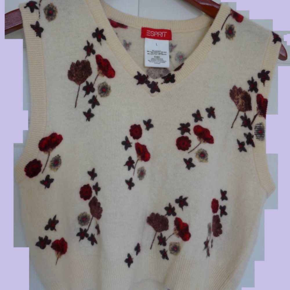 Esprit vest 70% Lambswool, Size L